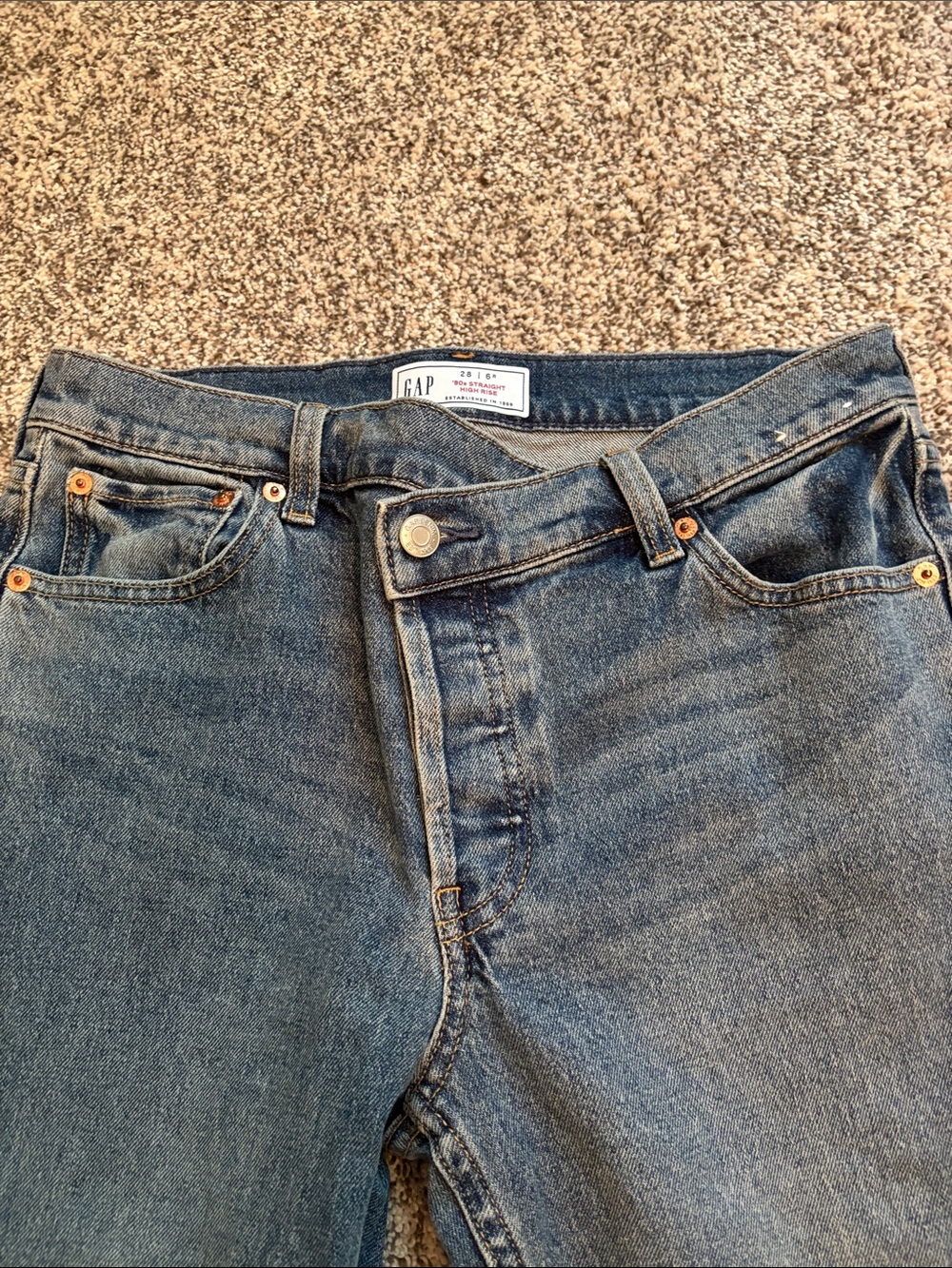 High Rise Straight Leg Jeans - Picture 2 of 5